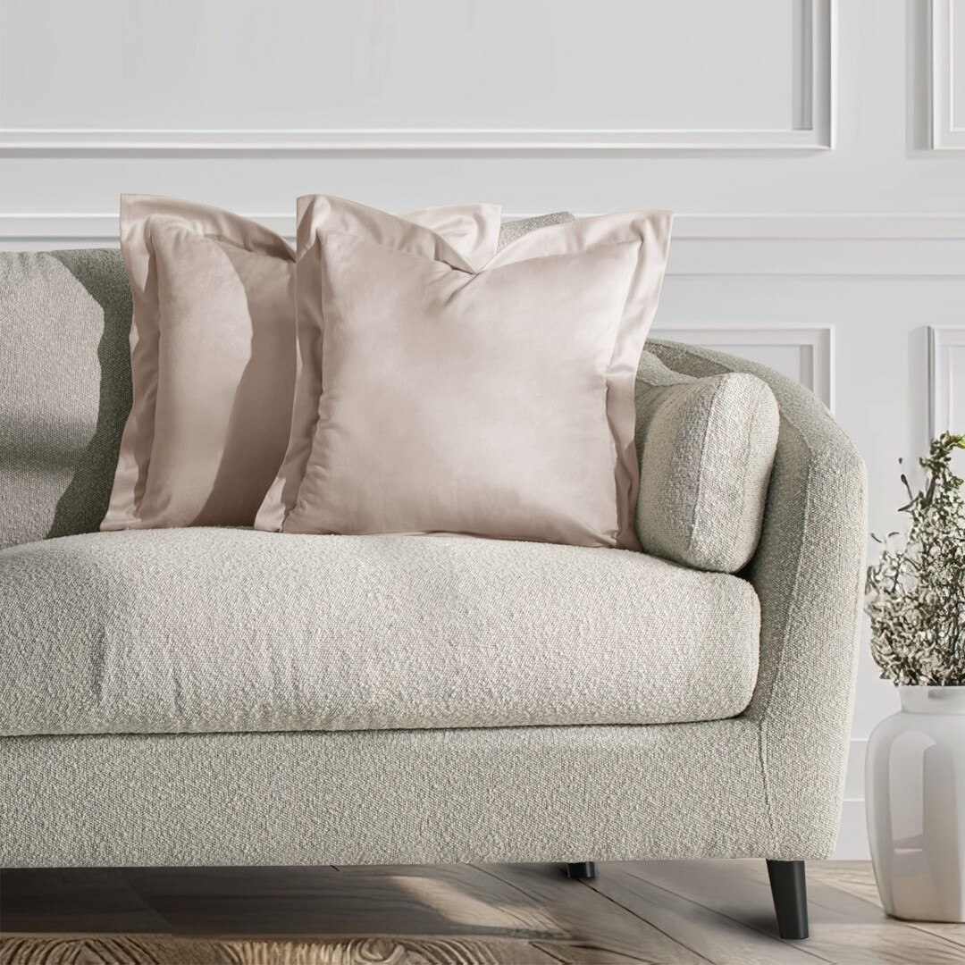 Povlaky na polštáře AmeliaHome Velvet Side světle béžové