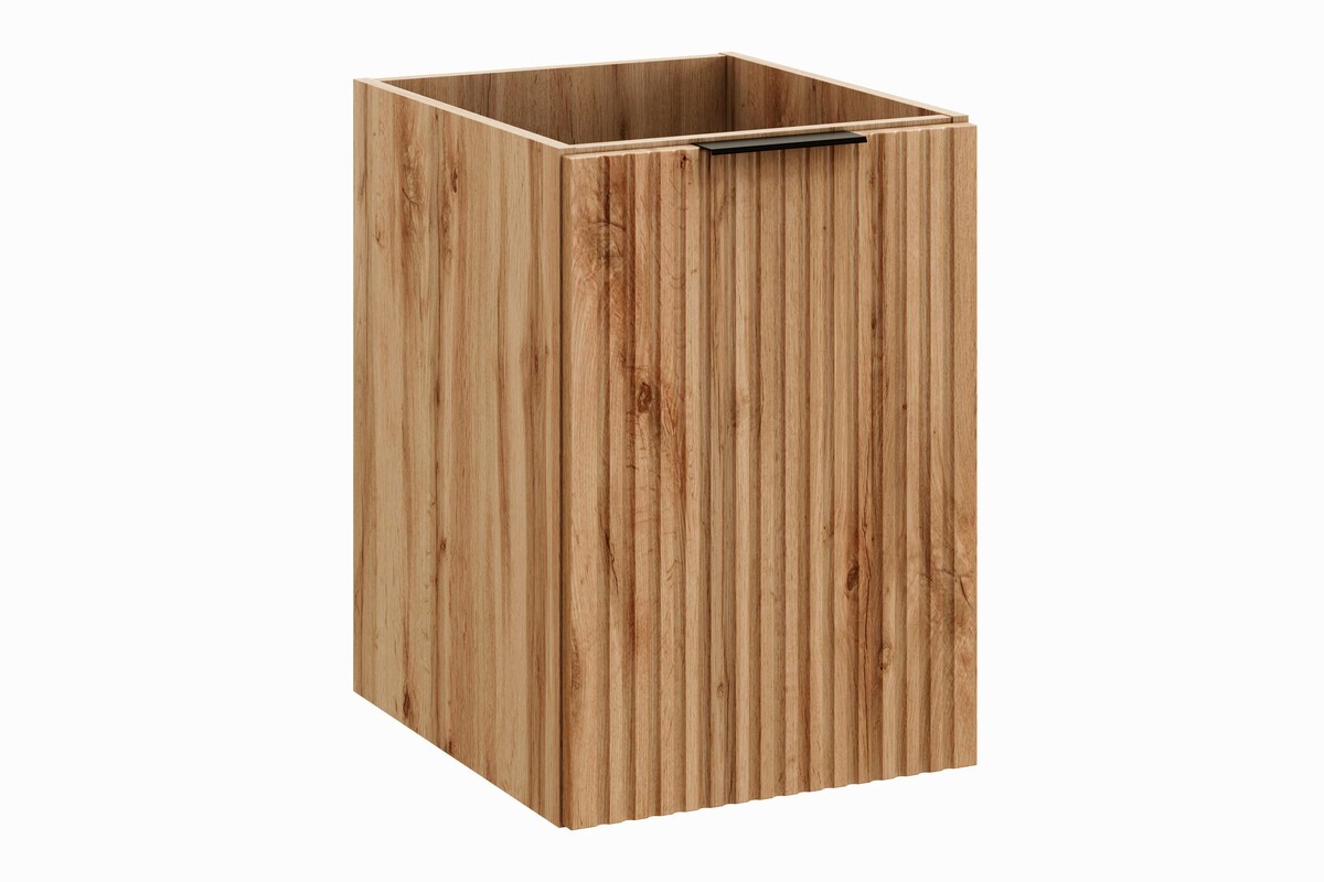 Závěsná koupelnová skříňka s košem na prádlo Casad 40 cm dub wotan