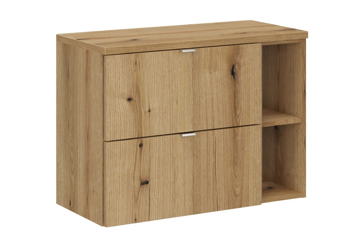 Závěsná skříňka pod umyvadlo Nova Oak II s deskou 80 cm dub evoke