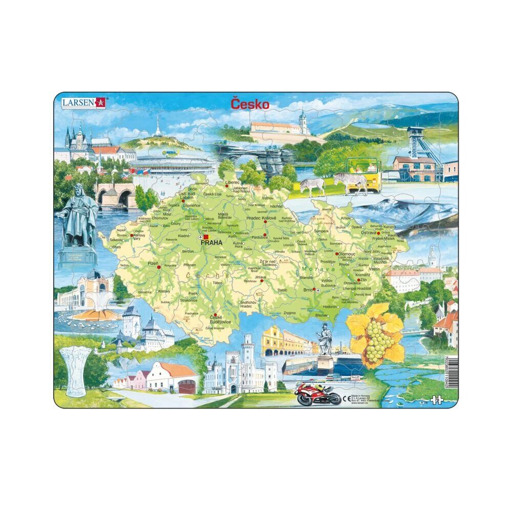 Dino Česká republika pamiatky EDU Puzzle 78 dielikov