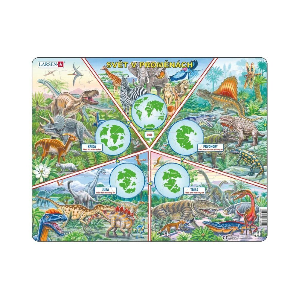 Dino Svet v premenách EDU Puzzle 100 dielikov