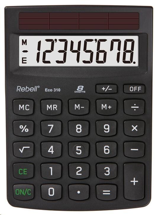 REBELL kalkulačka - Eco 310 - čierna