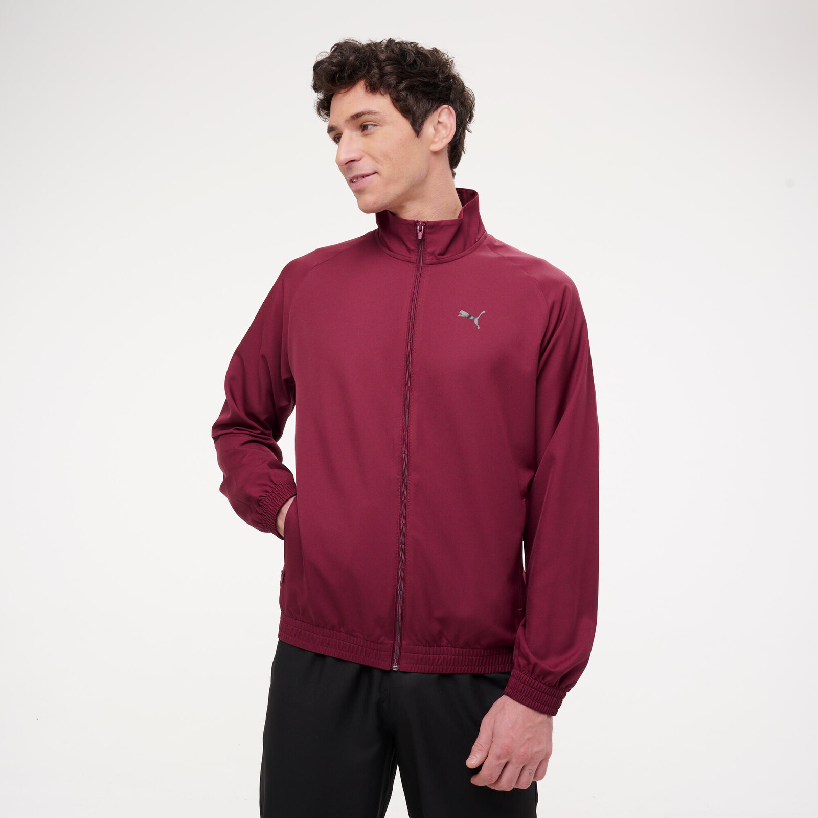 Pánska bunda Puma Woven, bordová