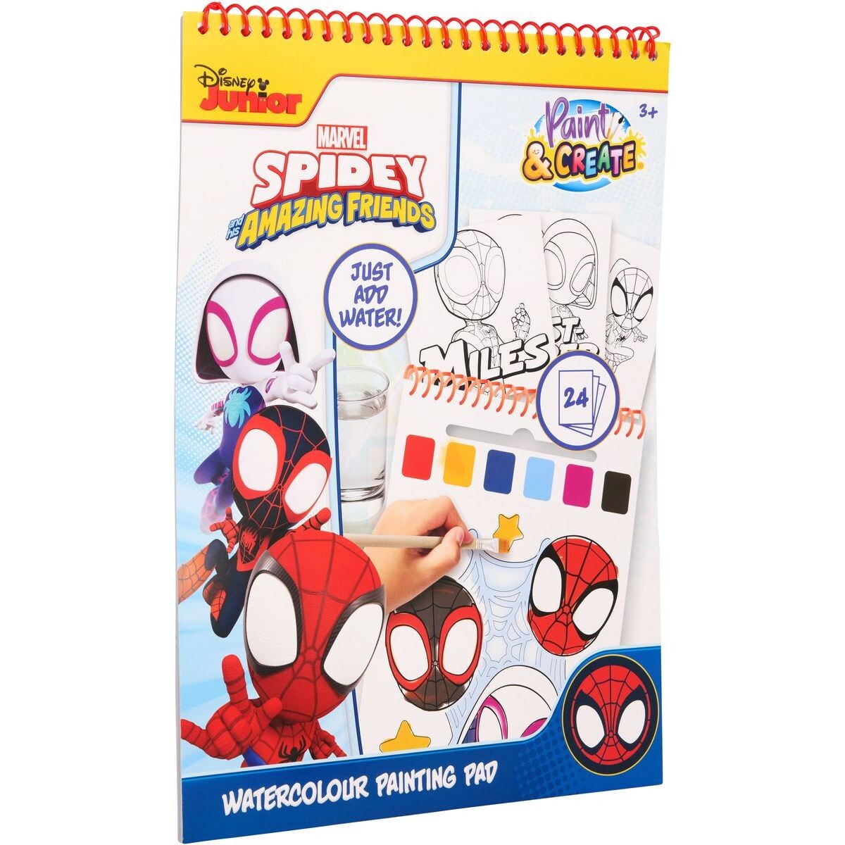 Omaľovánky s vodovkami Spidey