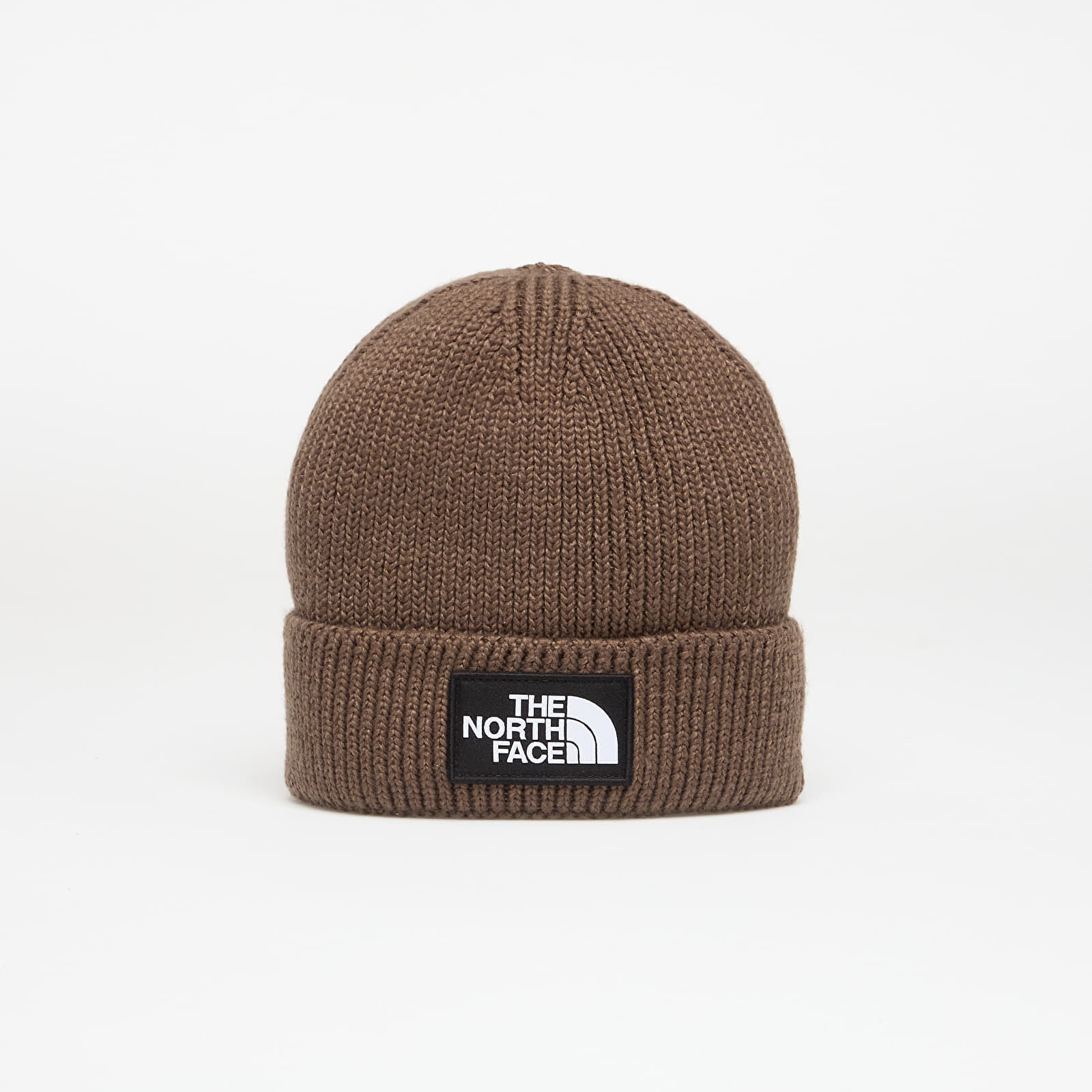The North Face Tnf Logo Box Cuffed Beanie Smokey Brown OS