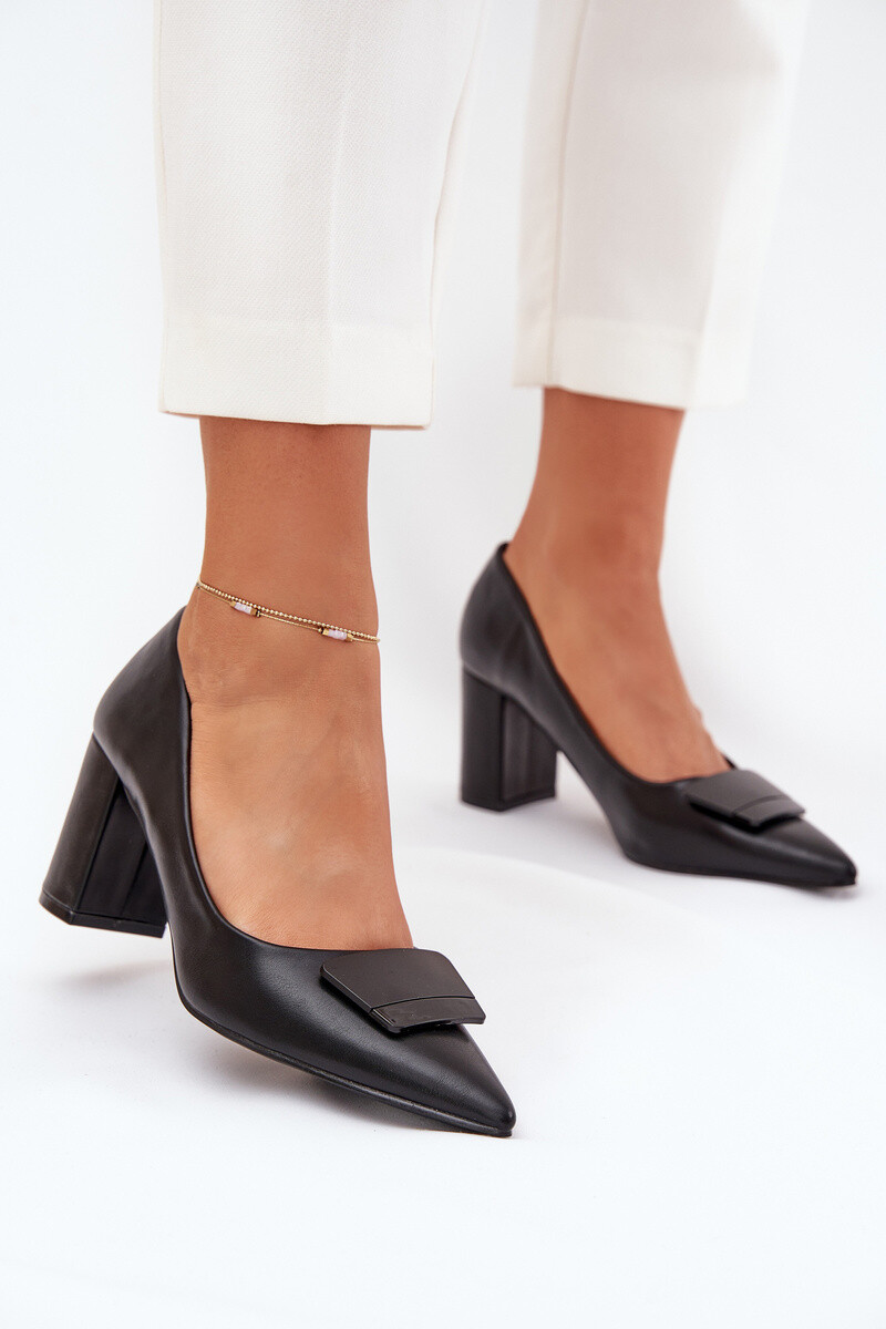 Boto Lodičky Na Opätku S Ozdobou Čierne Celira