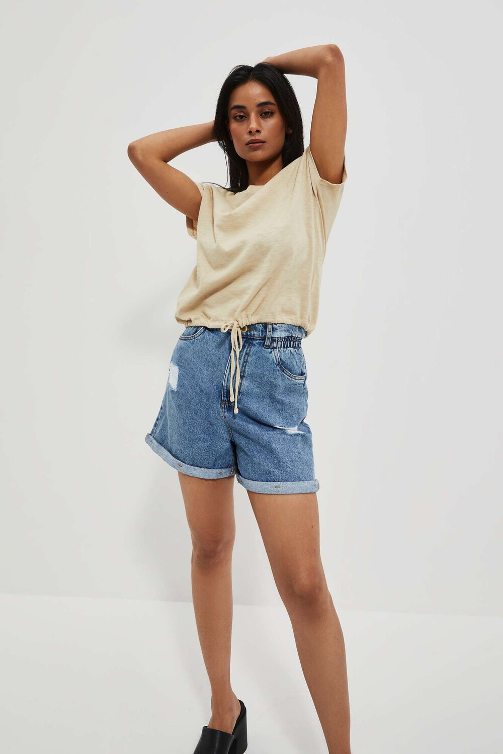 Marisse Women's Shorts L-Sh-4004 Blue