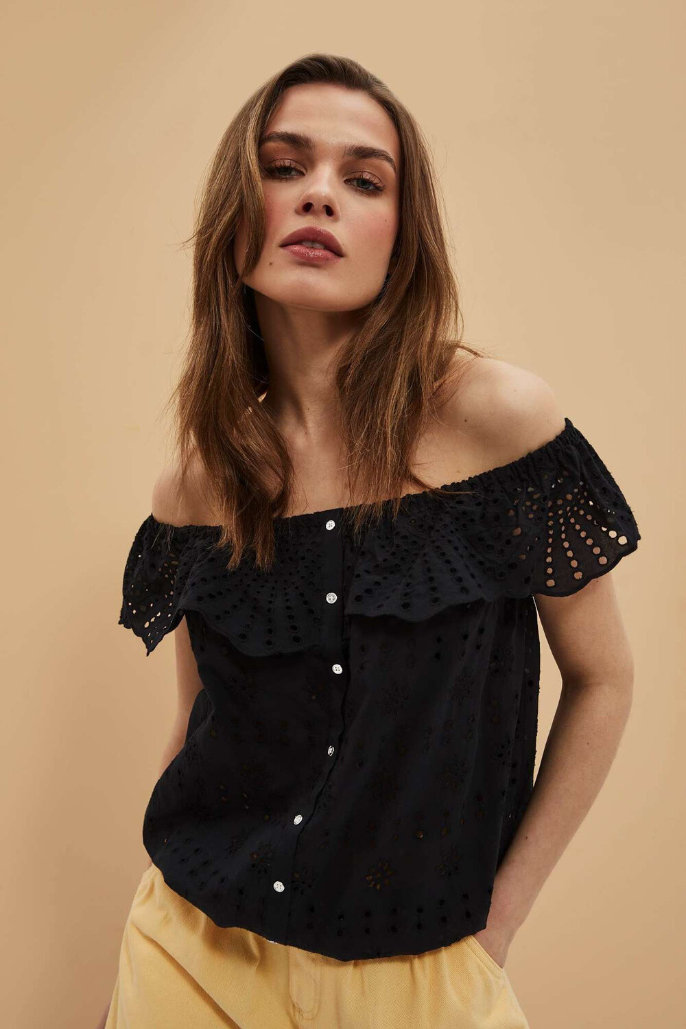 Marisse Women's Shirt L-Ko-4035 Black