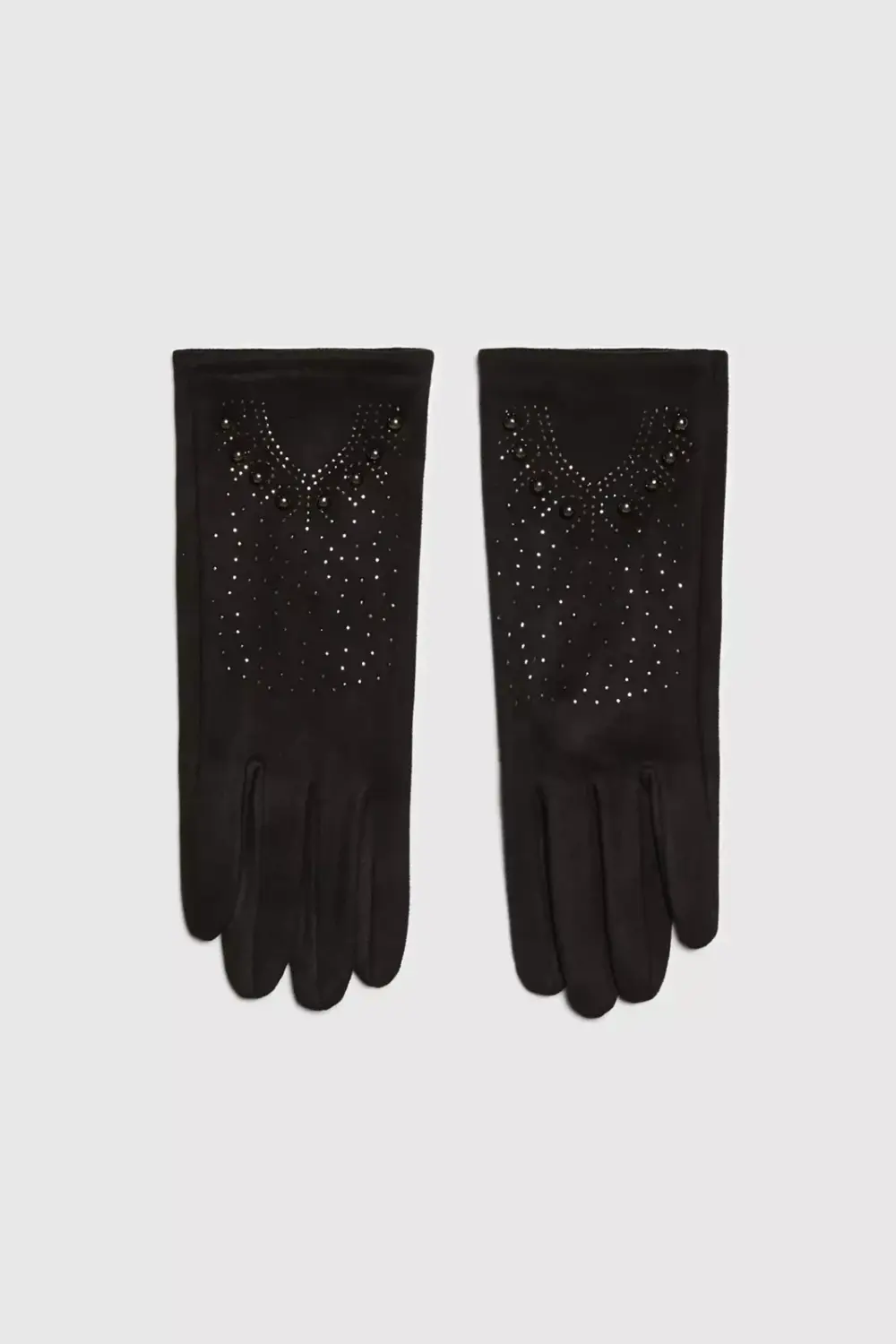 Marisse Gloves Decorated With Zircons