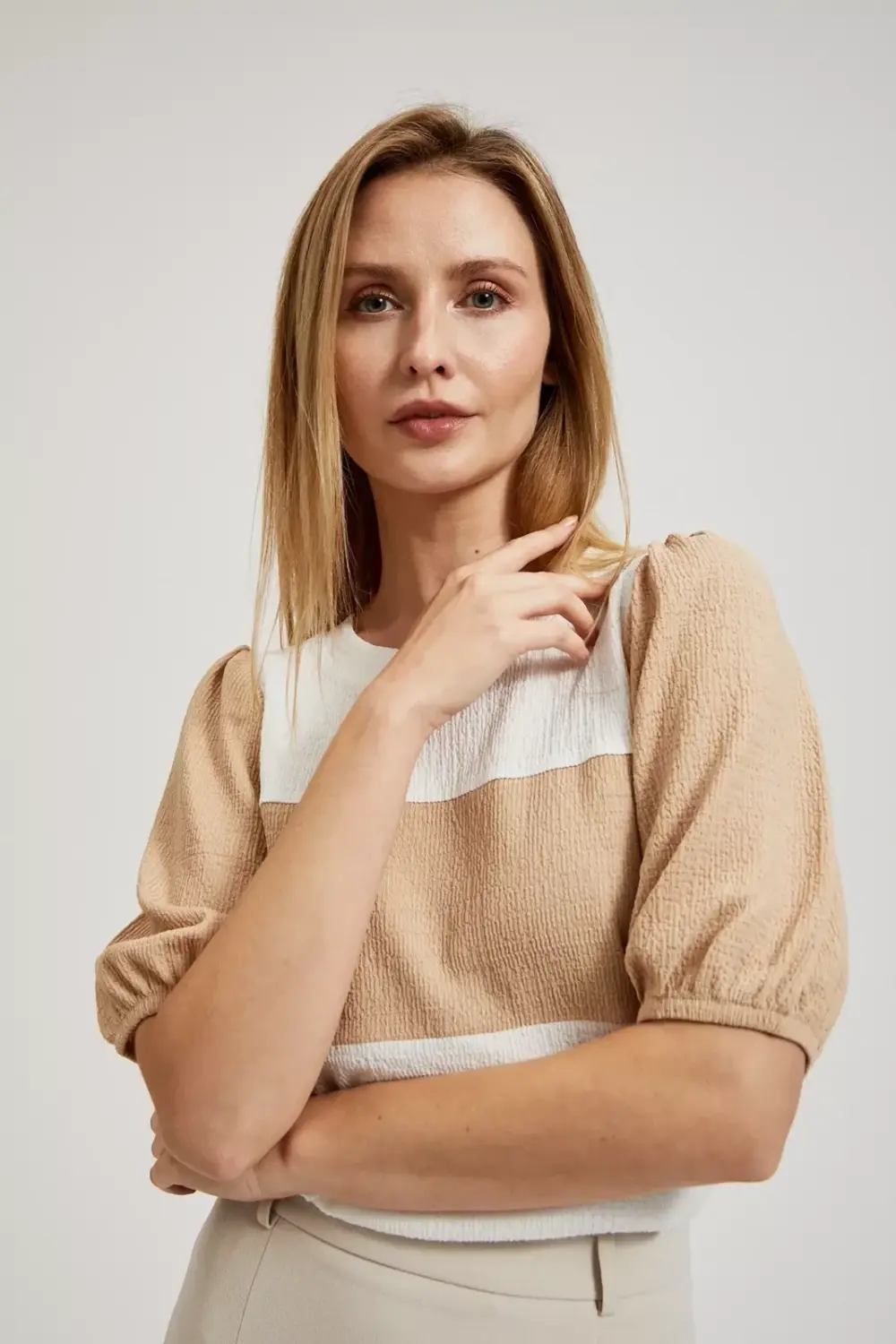 Marisse Women's Blouse L-Ts-4309 Beige