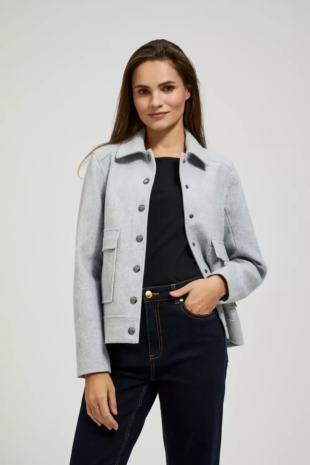 Marisse Women's Jacket L-Ku-4302 Grey