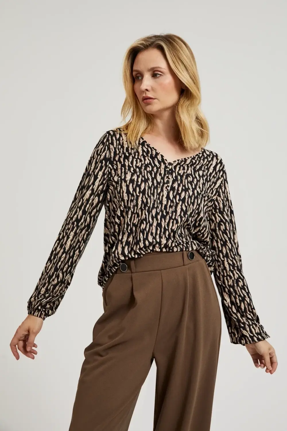 Marisse Women's Blouse Z-Ts-4510 Brown