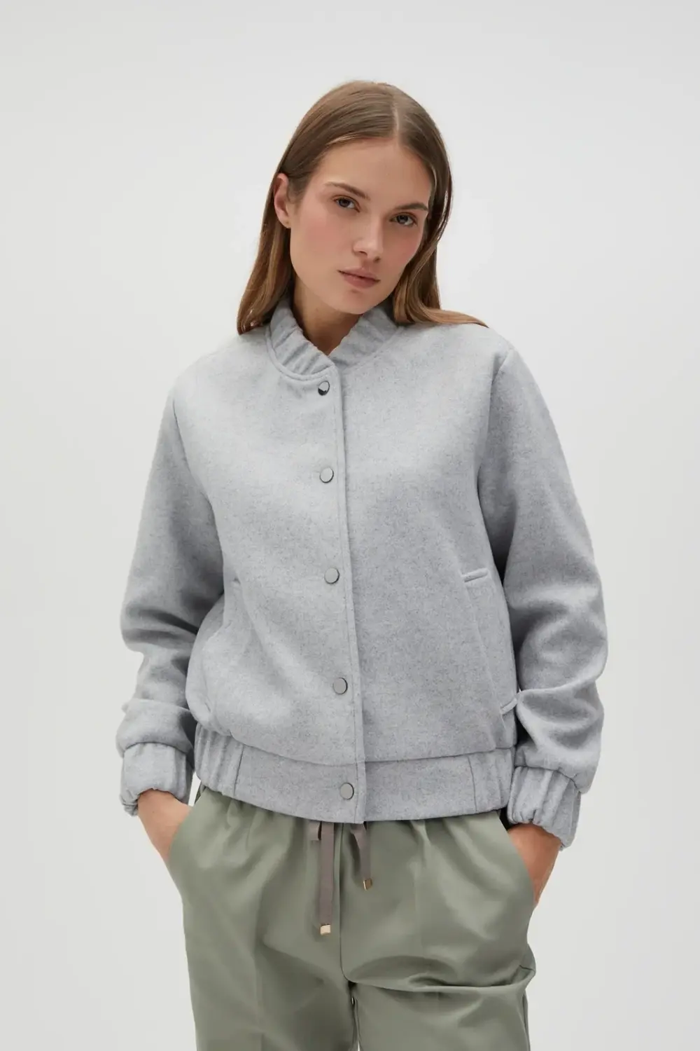 Marisse Women's Jacket L-Ku-4616 Grey Mel