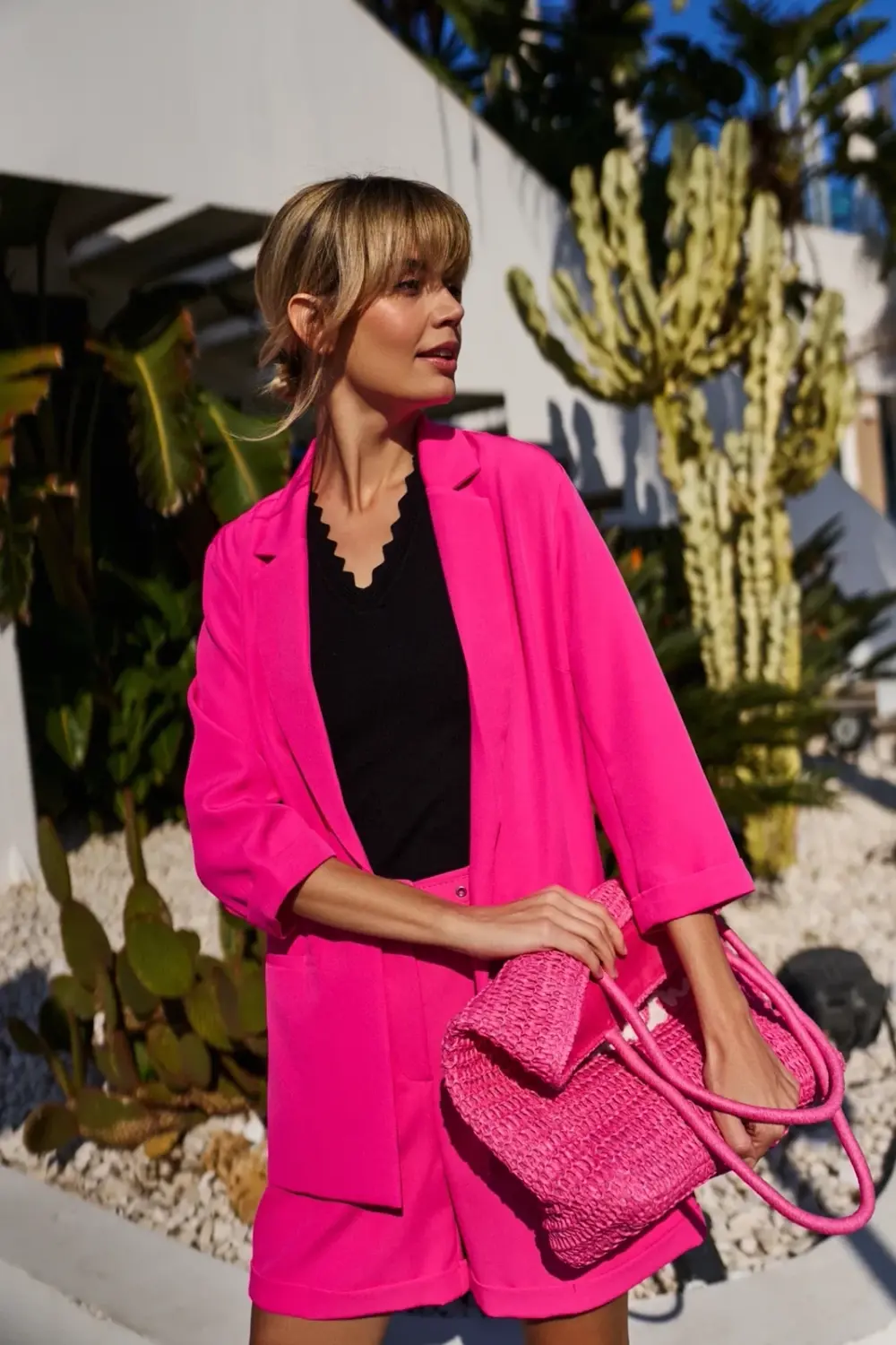 Marisse Women's Jacket L-Mr-4612 Pink