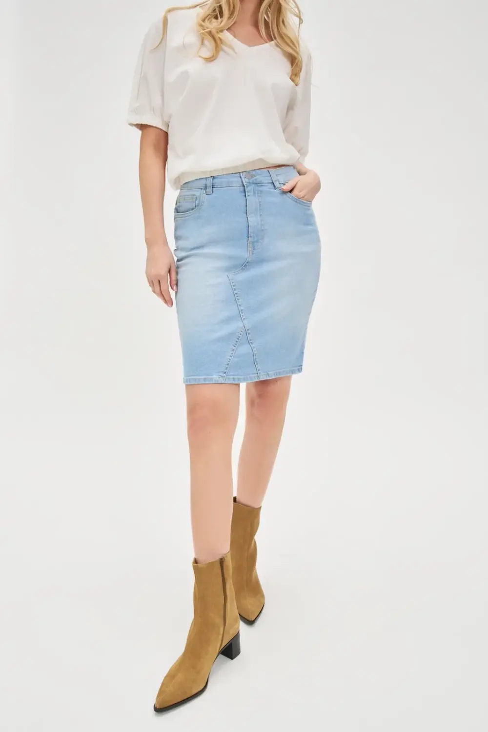 Marisse Blue Denim Skirt