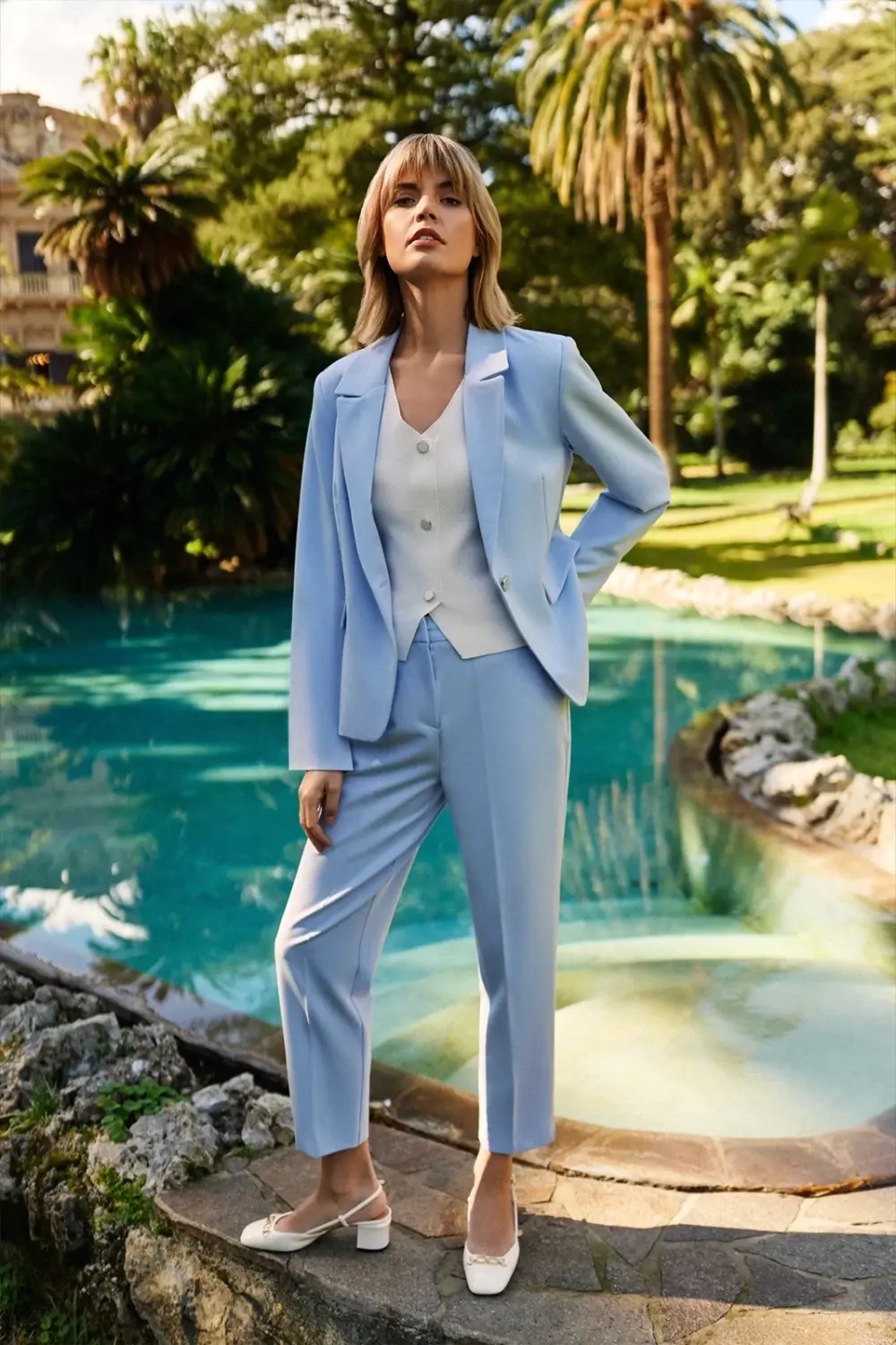 Marisse Women's Jacket L-Mr-4608 L.Blue