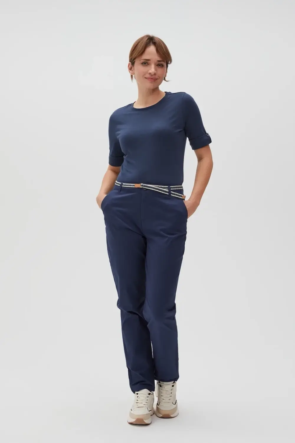 Marisse Women's Trousers L-Sp-4600 Navy