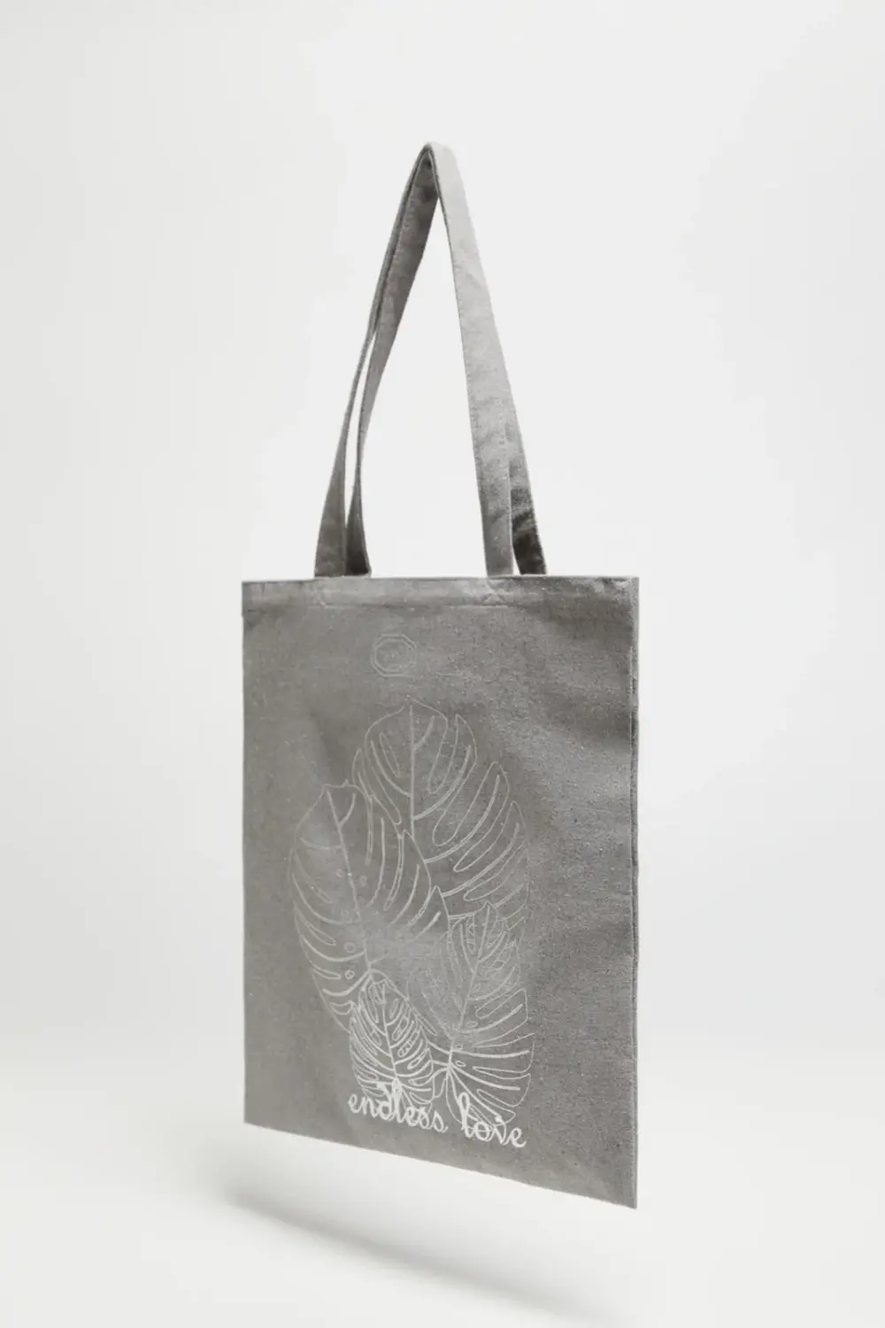 Marisse Gray Printed Shopper Bag
