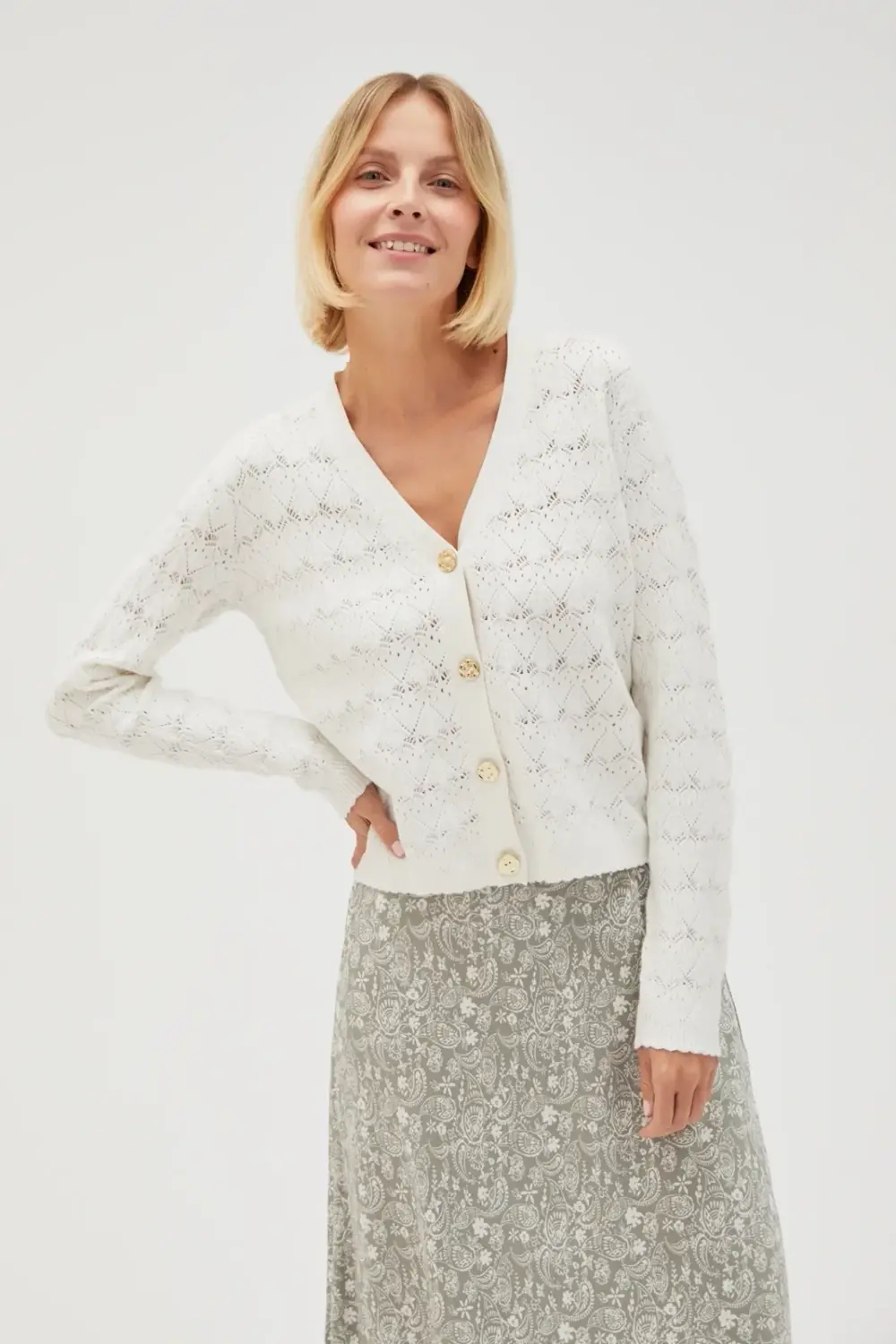 Marisse Women's Sweater L-Sw-4604 Off White