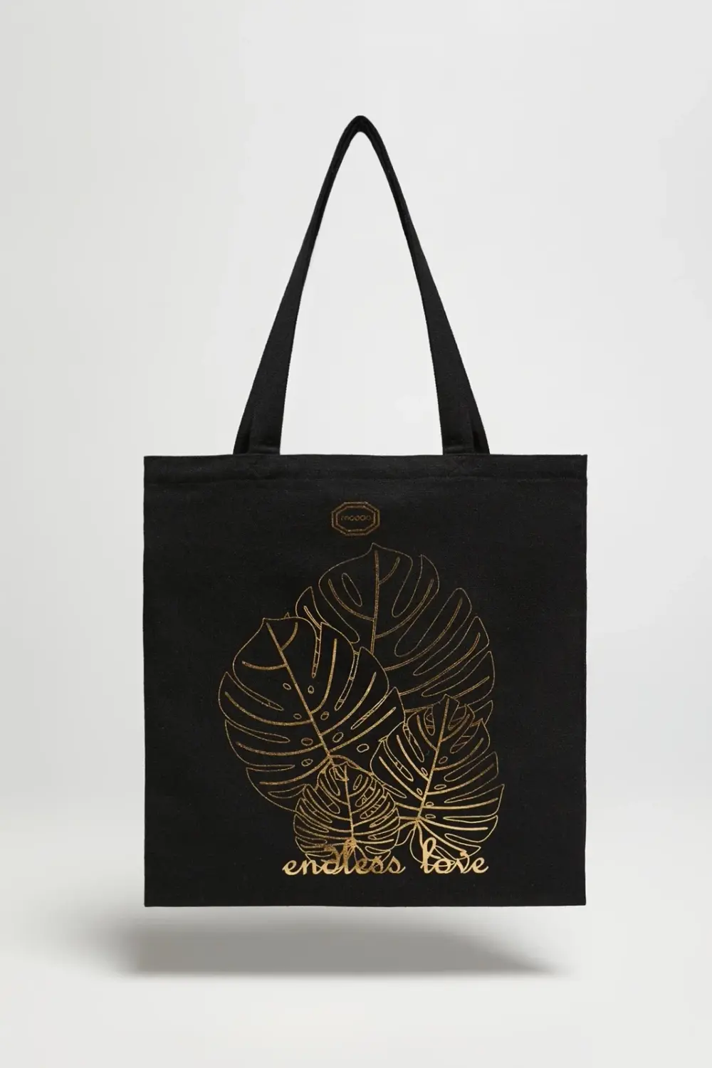 Marisse Black Printed Shopper Bag