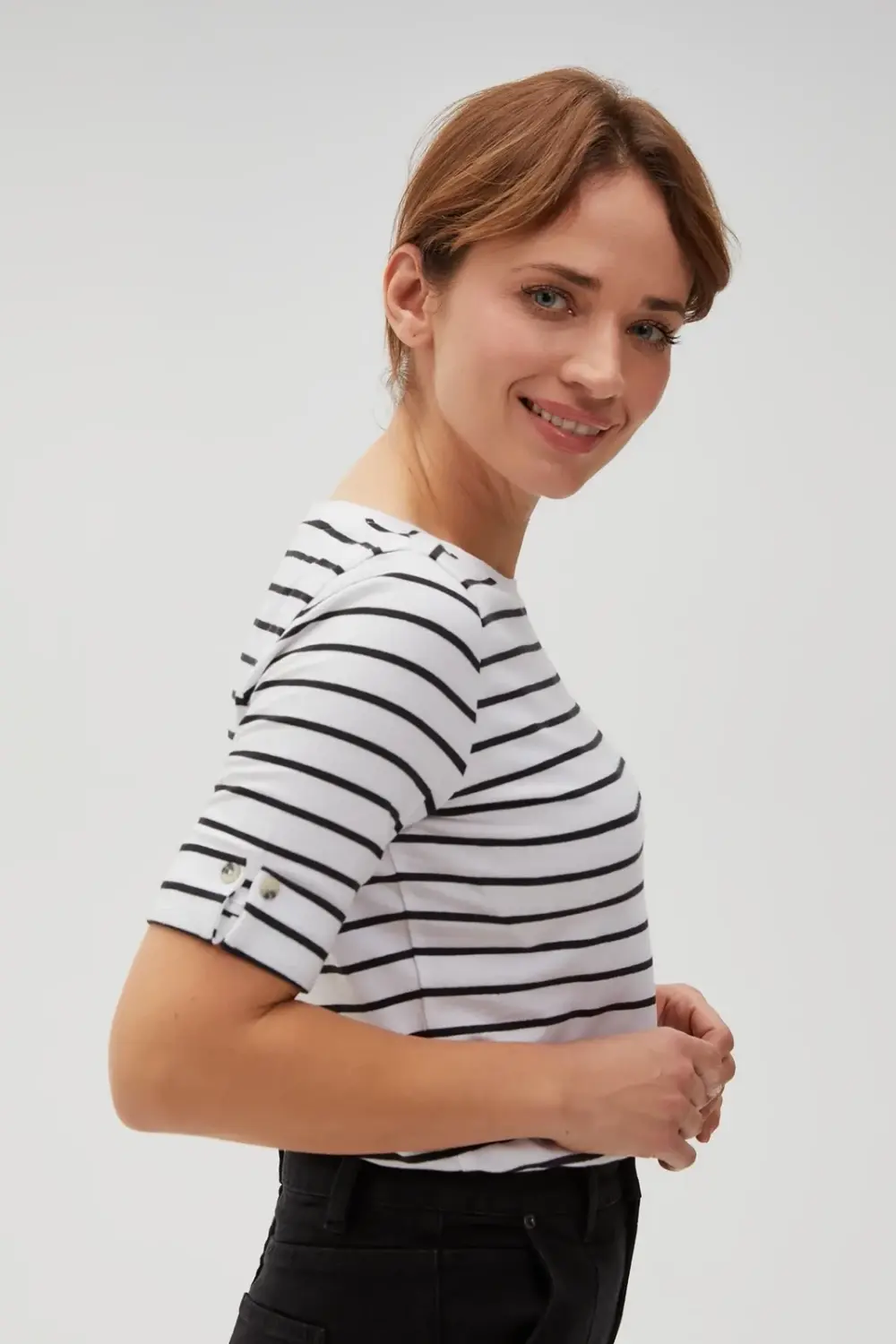 Marisse Women's T-Shirt L-Ts-4608 Black