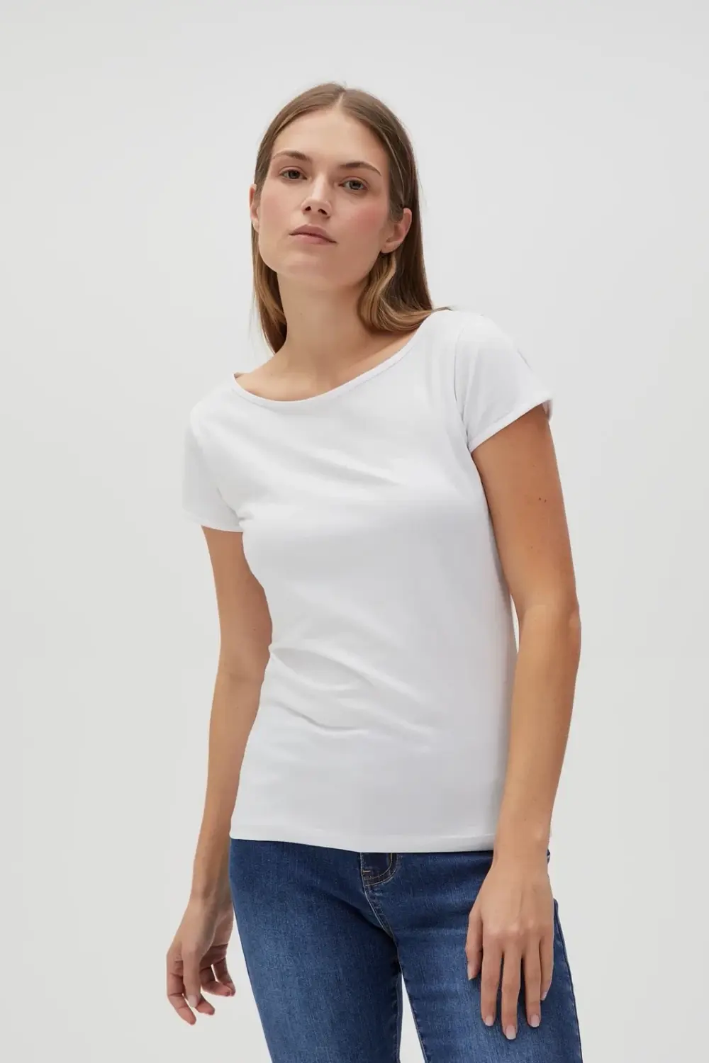 Marisse Women's T-Shirt L-Ts-4622 White