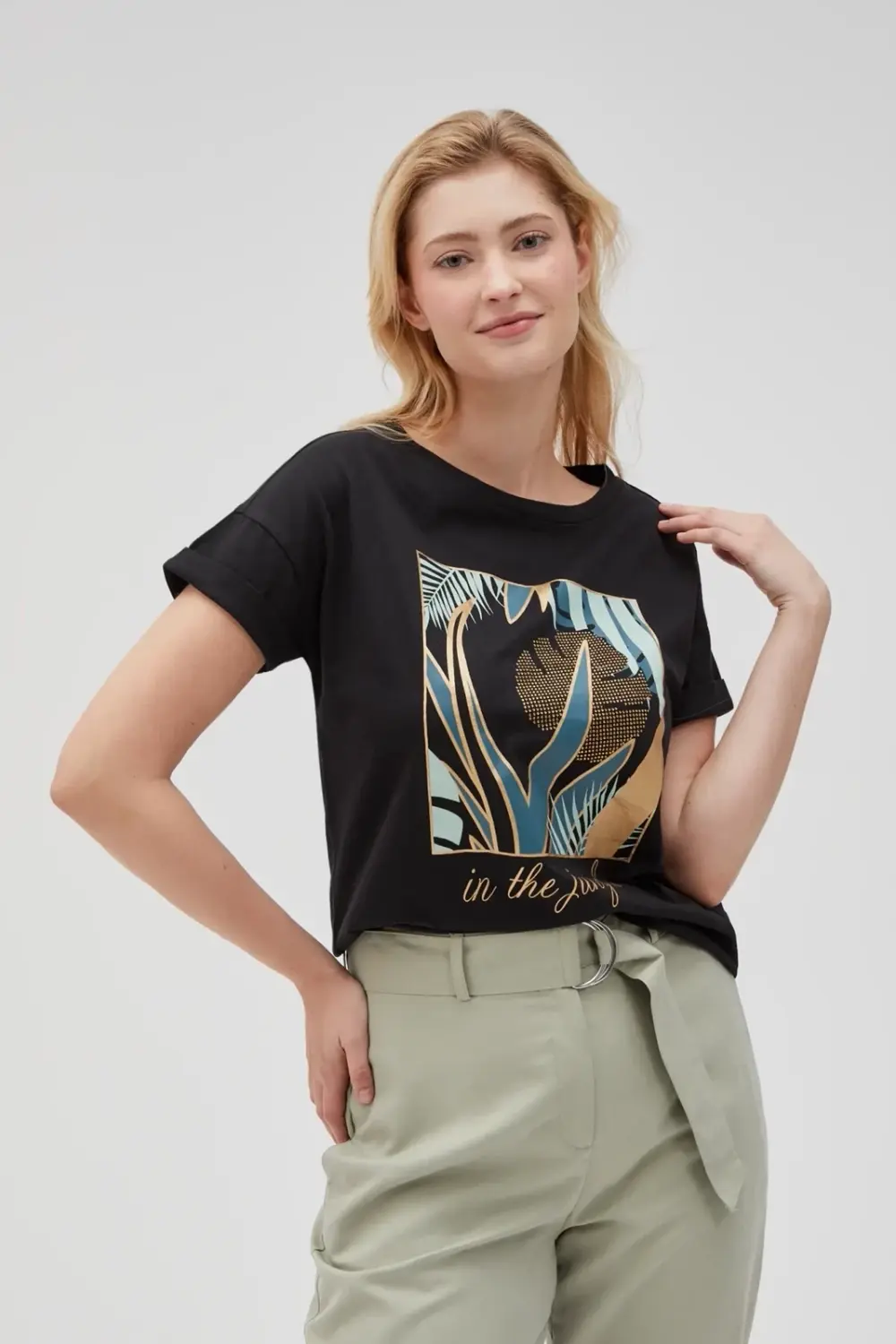 Marisse Women's T-Shirt L-Ts-4633 Black