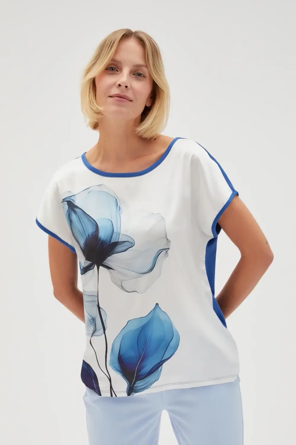 Marisse Women's T-Shirt L-Ts-4646 L.Blue