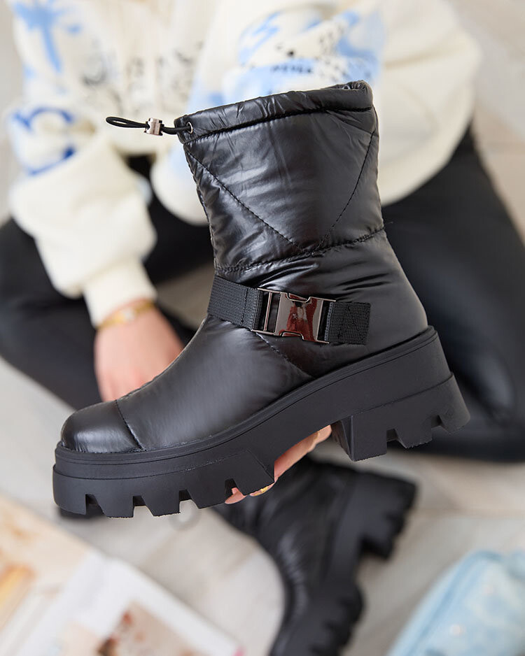 Resti Women's slip-on boots a'la snow boots in black Tyvone