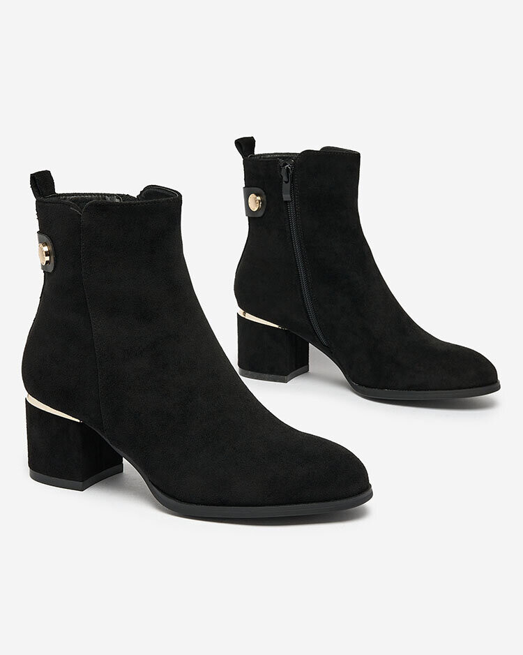 Resti Women's low stiletto boots in black Dogdas