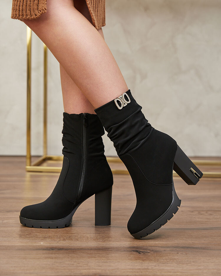 Resti Matte Black Women's Beroled Stiletto Boots