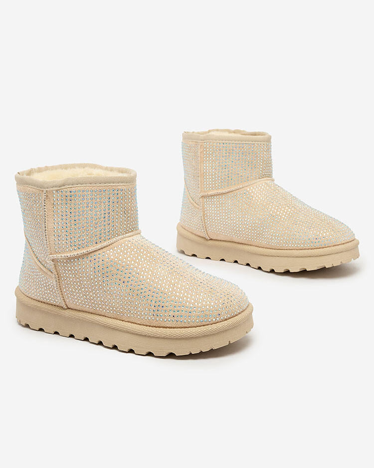 Resti Women's short boots a'la snow boots with zircons Eritat
