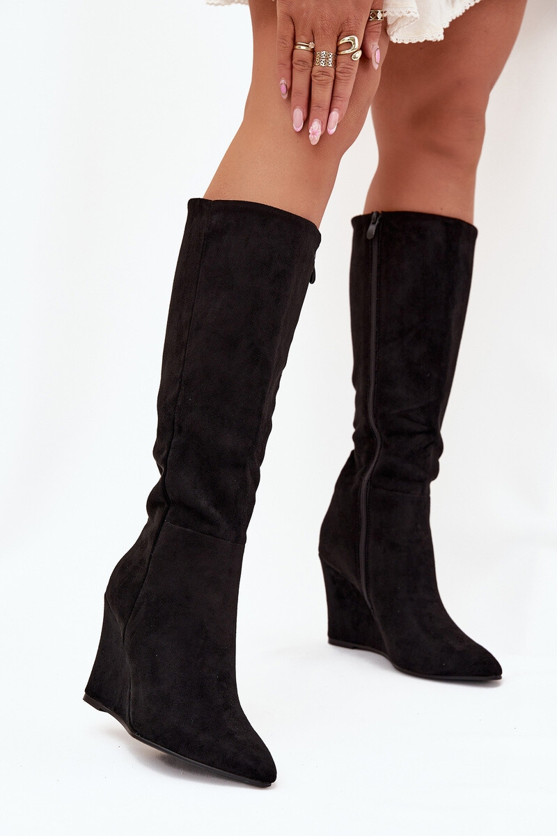 Boto Zateplené Dámske Čižmy Na Platforme Čierne Rosina