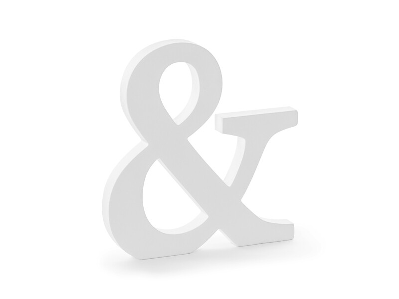 Drevená dekorácia - Symbol & biely