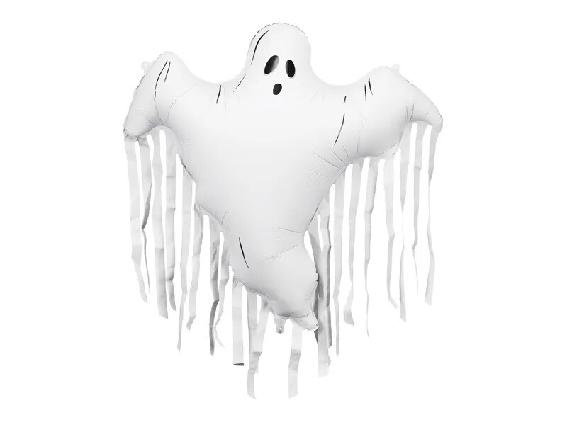 PartyDeco Fóliový balón so strapcami - Duch 93 x 86 cm