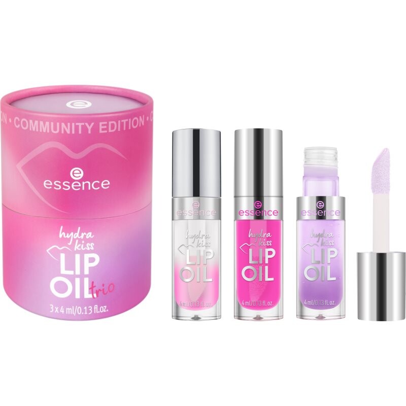 essence Hydra Kiss Lip Oil Trio sada na pery