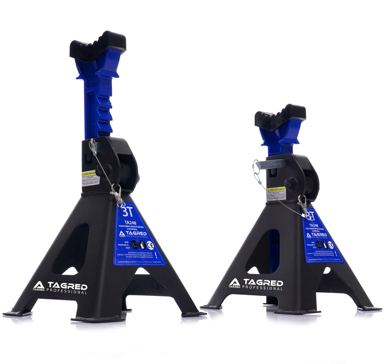 3-tonové podstavce na kolieska pre dielňu, vystužené, 2 ks. TA248