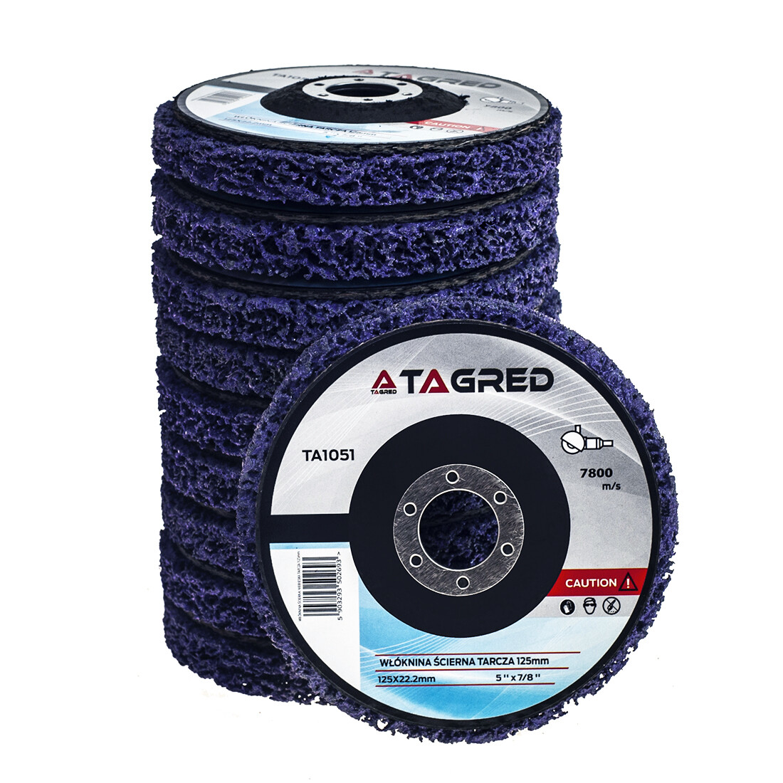 Brúsny kotúč, netkaná textília, fialová brúsna kotúča strednej tvrdosti, vlákna čiernej farby 125 mm TA1051