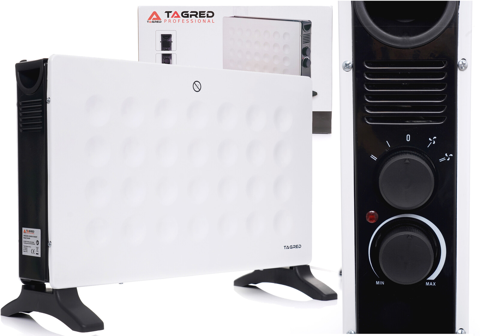 Elektrický konvektorový ohrievač 2000 W, biela farba TA940W