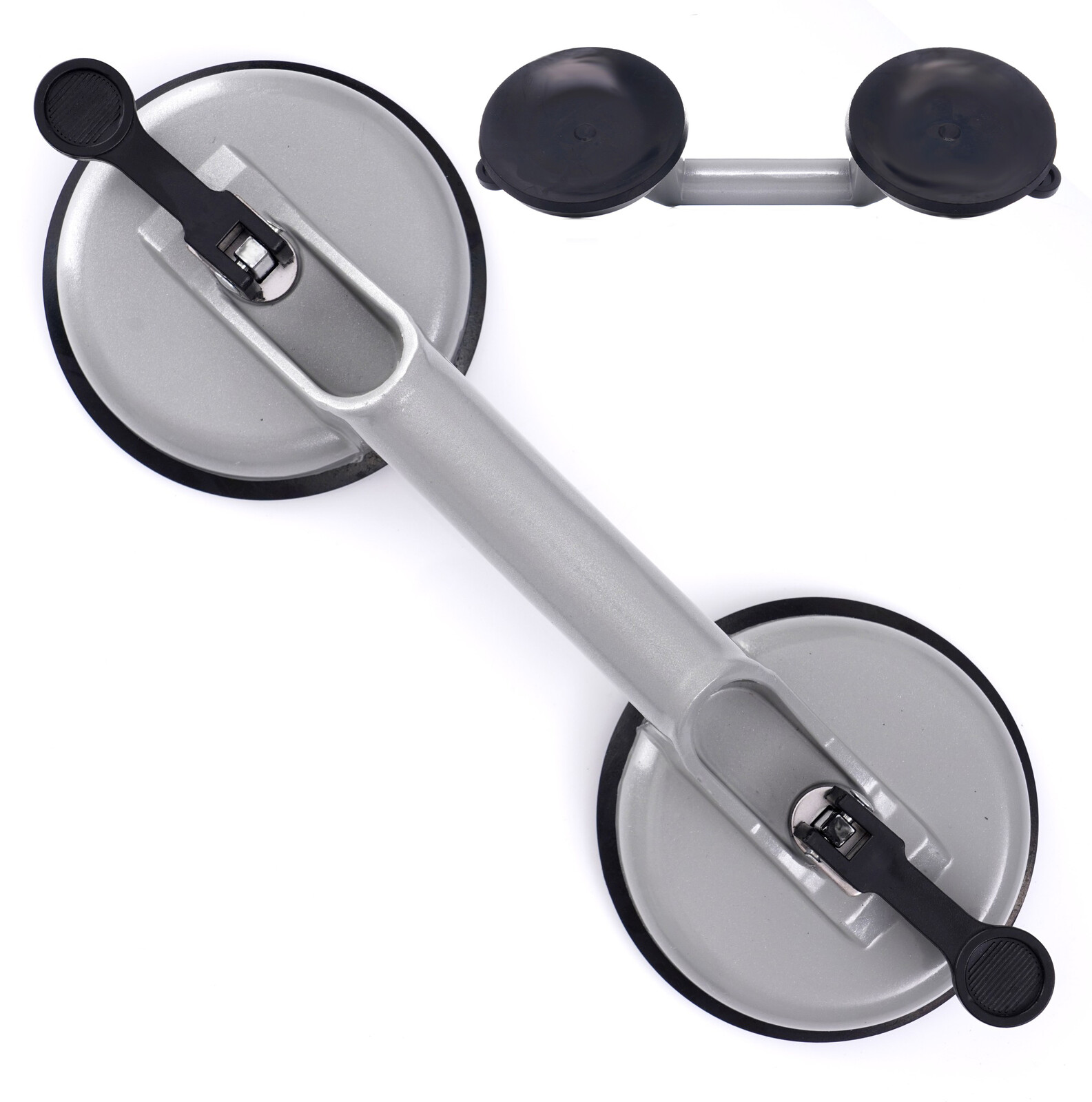 Hliníková dvojitá prísavka na sklo, držiak na sklo, obklady, dlaždice TA4139