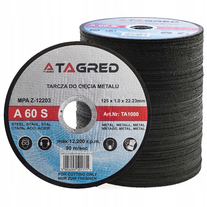 Kotúč na rezanie kovu 125 mm 1 mm 22,2 mm TA1000