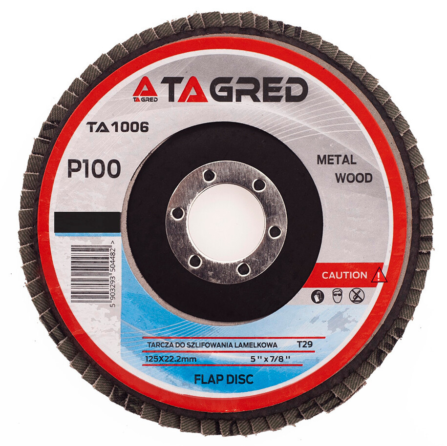 Lamelový kotúč 125 mm/22,23 mm brús P100 TA1006