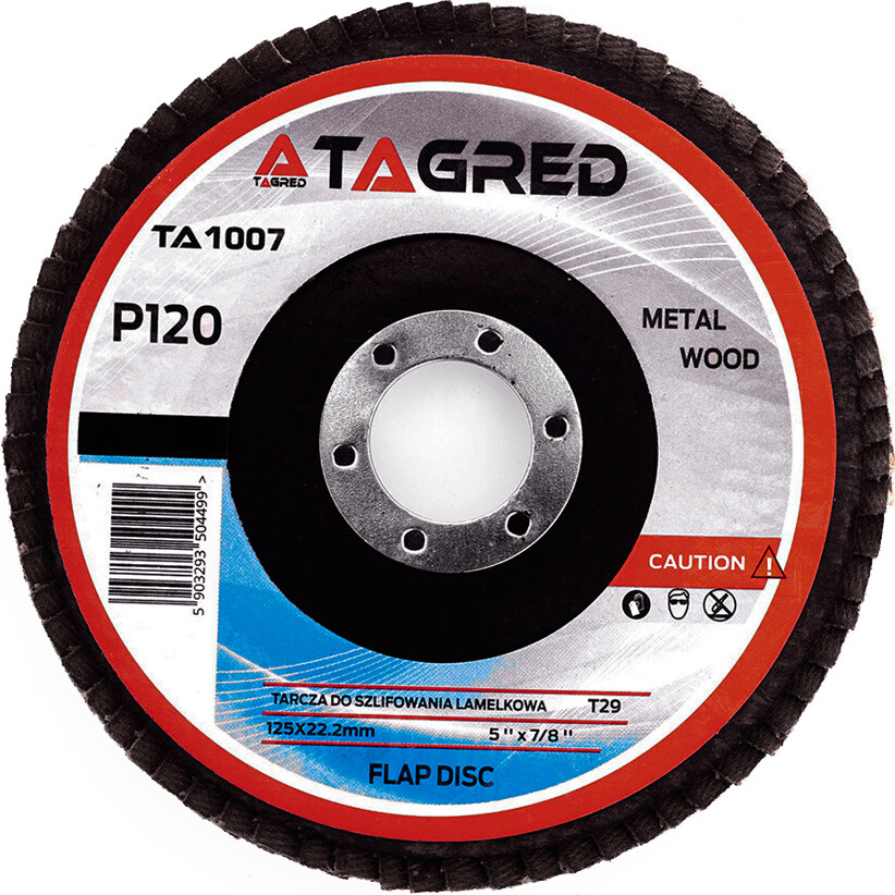 Lamelový kotúč 125 mm/22,23 mm brús P120 TA1007