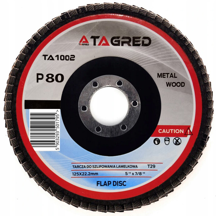 Lamelový kotúč 125 mm/22,23 mm brús P80 TA1002