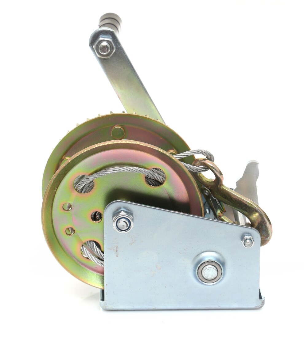 Navijak, navijak s kľukou, lanový navijak s kľukou 453 kg 1000 lbs, lano 10 m TA404