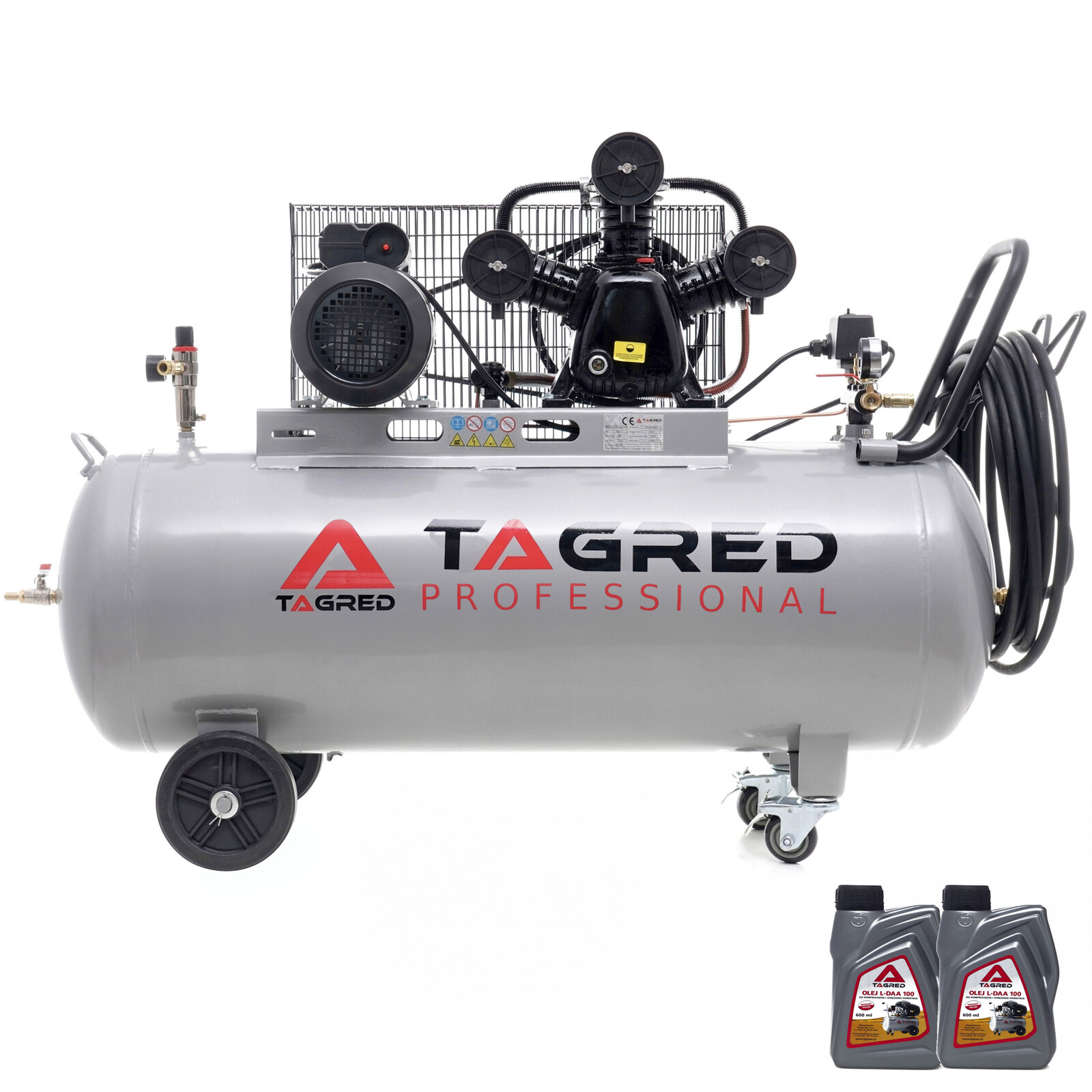 Olejový kompresor, kompresor 200L 230V 3 piesty, separátor TA326