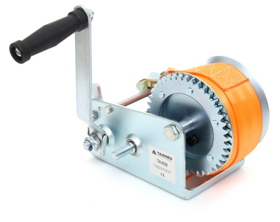 Pásová navijak s kľukou, dvojrýchlostný navijak 2500LBS 1133 kg ta408z