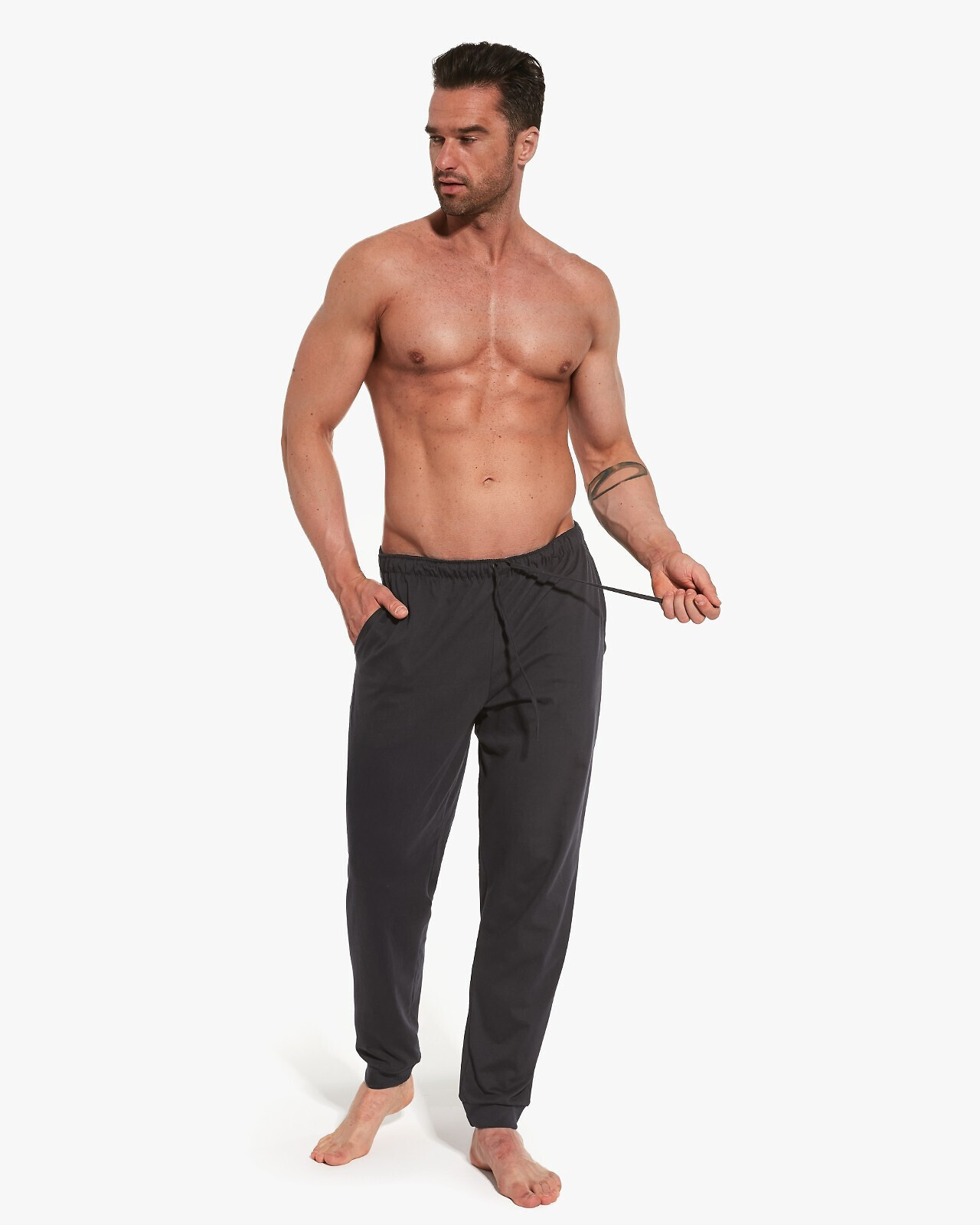 Cornette 321/02 S-2XL pánske pyžamové nohavice grafit XXL