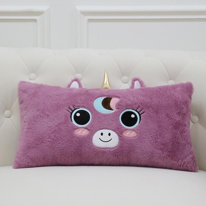 Vankúš jednorožec 30x56cm fialový