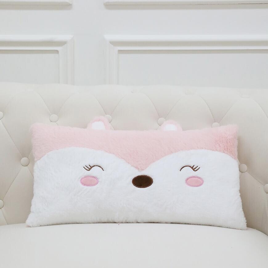 Vankúš líška 30x56cm ružový